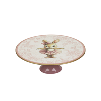 29CM PINK EASTER BALLERINA CAKE STAND