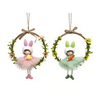 2A 24CM HANGING FAIRIES IN WREATH