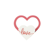 12X12X3.1CM MDF HEART/LOVE SIGN