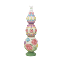 14.5X14.5X51CM POLYRESIN TOPARY EASTER EGGS