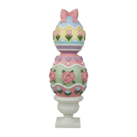 28.5X26X79CM  POLYRESIN EGG ON STAND