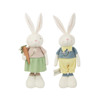 16X10X47CM PLUSH MR & MRS BUNNY