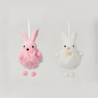 2A 17CM BUNNIES PINK & WHITE IN PDQ