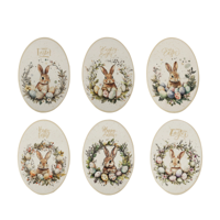6A 9X13CM EASTER CERAMIC COASTER IN PDQ