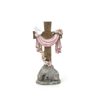 24CM POLYRESIN HE IS RISEN CRUCIFIX