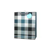LRG 26X32X12CM TARTAN GIFT BAG