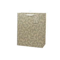 LRG 26X32X12CM FERN LEAF GIFT BAG