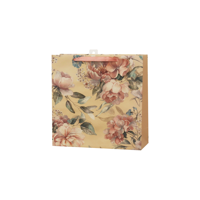 LRG SQ 31.5X31.5X12CM PEONY GIFT BAG