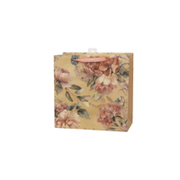 MED SQ 25X25X10CM PEONY GIFT BAG