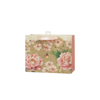 MED HORIZONTAL 23X18X10CM FLORAL GIFT BAG