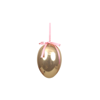 8X12CM GOLD GLITTER HANGING EGG