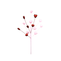 75CM GLITTER PINK & RED HEART SPRAY