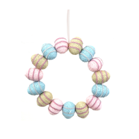 35CM WOVEN EASTER EGG WREATH