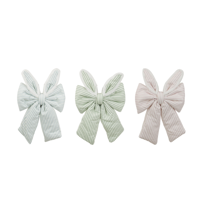 3A 18X27CM STRIPE BOWS W/BUNNY EARS MINT, PINK, BLUE