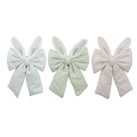 3A 28X45CM STRIPE BOWS W/BUNNY EARS MINT, PINK, BLUE