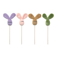 4A VELOUR BUNNY PICK LAVENDER, PINK, SAGE, MUSTARD
