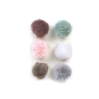 6PK NEUTRAL POMPOMS