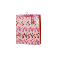 LRG 26X32X12CM PINK BOWS GIFT BAG