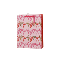XL 31X42X12CM PINK BOWS GIFT BAG