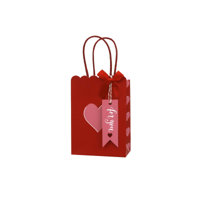SML 12X16X6CM KRAFT RED GIFT BAG