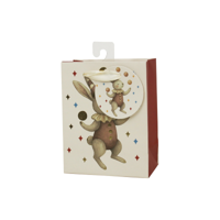 SML 14X11X6CM CIRCUS BUNNY GIFT BAG