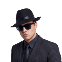 2PC TOTAL BLUES HAT & GLASSES