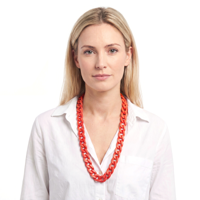 RED BIG LINK NECK CHAIN