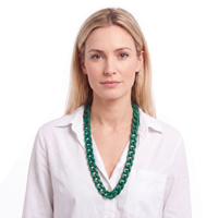 GREEN BIG LINK NECK CHAIN