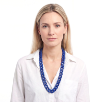 BLUE BIG LINK NECK CHAIN