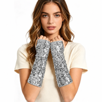 SILVER SEQUIN ARM SLEEVES