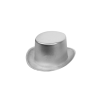 METALLIC SILVER TOP HAT