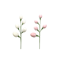2A 30CM VELOUR EGG PICK IVORY & PINK