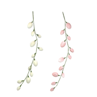 2A 130CM VELOUR EGG GARLAND IVORY & PINK