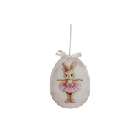 12X11CM MDF BALLERINA BUNNY HANGING DECO