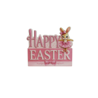 25X20CM MDF BALLERINA BUNNY HAPPY EASTER SIGN