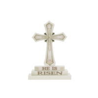 30CM MDF HE IS RISEN CRUCIFIX
