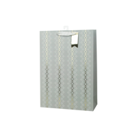XL 30X42X12CM GREY FOIL DETAILED GIFT BAG