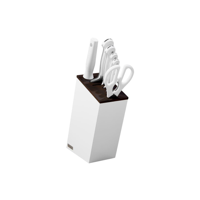 WUSTHOF CLASSIC WHITE KNIFE BLOCK SET 7PC w/SANTOKU (1090270 (*28184*) =  1 X SET