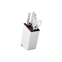WUSTHOF CLASSIC WHITE KNIFE BLOCK SET 7PC w/BREAD (109027060 (*28185*) =  1 X SET