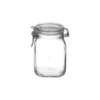 BORMIOLI ROCCO FIDO JAR 1.0lt CLEAR LID (1.49220) (*340-002*) = PACK OF 12 X EACHES