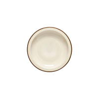 CASAFINA POTERIE PLATE 204x28mm CREAM/CARAMEL (JSP202-CRM) (*401251*) = PACK OF 6 X EACHES