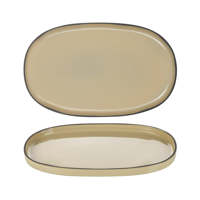 REVOL CARACTERE OVAL SERVICE PLATE 355x218mm NUTMEG (*RV652758*) = PACK OF 4 X EACHES