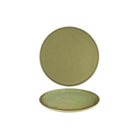SERAX SURFACE LARGE ROUND PLATE 270x15mm CAMOGREEN (*SERAXB5116203A*) = PACK OF 8 X EACHES
