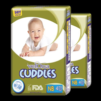Velona Cuddles Classic Premium Nappies New Born (under 5kg) - Pack of 192