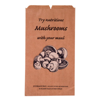 Mushroom Paper Bag 275mm(L) x 165mm(W) + 75mm(G) - BOX=500