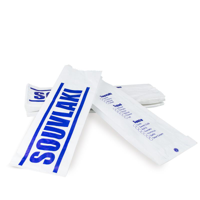 Printed White Souvlaki Paper Bag Greaseproof Lined 285mm(L) x 100mm(W) + 40mm(G) - Pack of 500