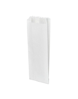 Plain White Satchel Souvlaki Greaseproof Lined Paper Bags 285mm(L) x 100mm(W) + 40mm(G) - Pack of 50