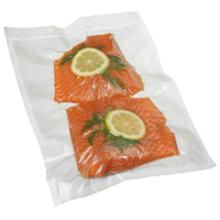 Clear Smooth Vacuum Seal Bags 10" x 8" / 250mm x 200mm 70uM - PACK=100 / BOX=1,000