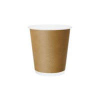Truly Eco 8oz / 240ml KRAFT DOUBLE WALL Coffee Cups 90mm Diameter, Home Compostable, Aqueous Coated
