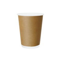 Truly Eco 12oz / 360ml KRAFT DOUBLE WALL Coffee Cups 90mm Diameter, Home Compostable, Aqueous Coated